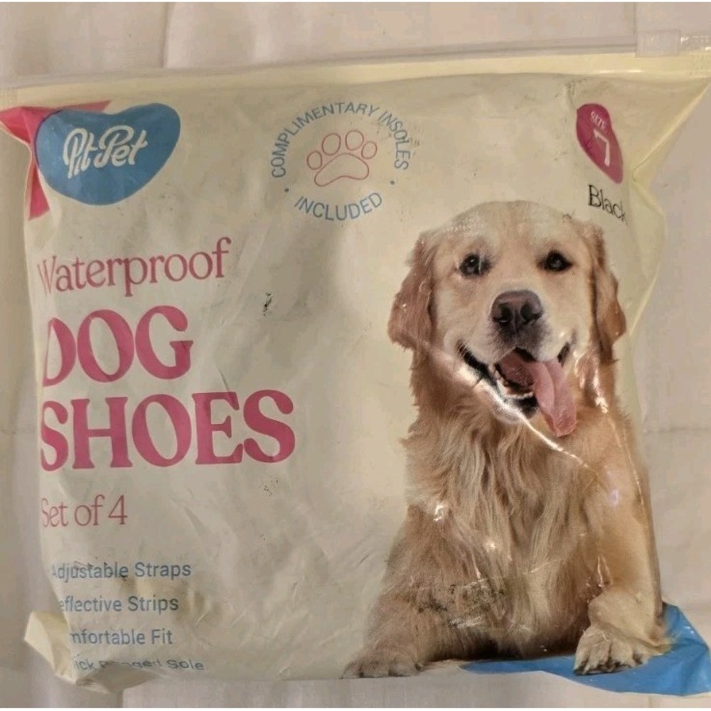 Pitpet Waterproof Dog Shoes -New StylishShoes for Dogs, Black ‎ SIZE 7